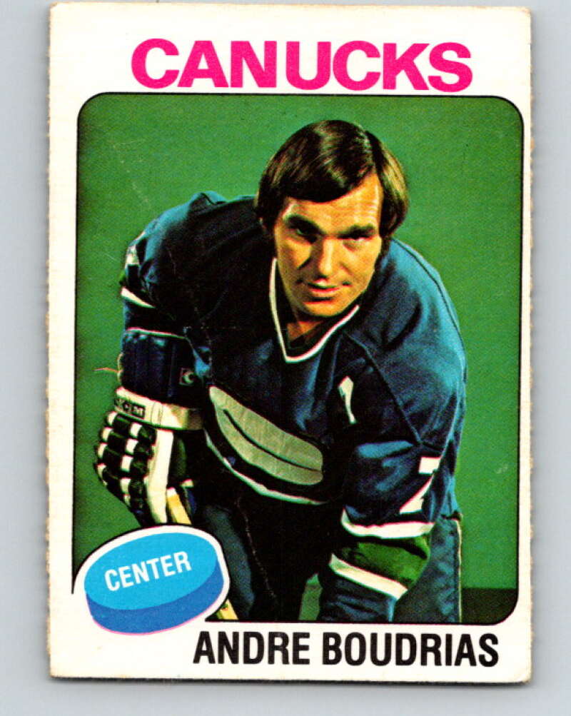 1975-76 O-Pee-Chee #60 Andre Boudrias  Vancouver Canucks  V5447