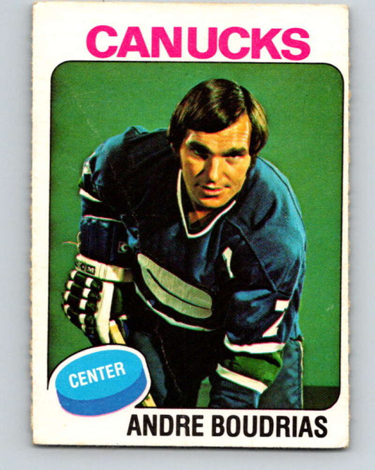 1975-76 O-Pee-Chee #60 Andre Boudrias  Vancouver Canucks  V5447