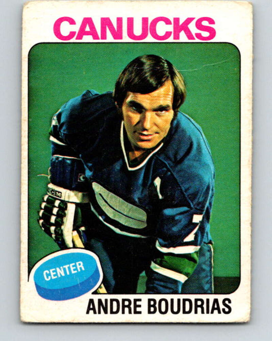1975-76 O-Pee-Chee #60 Andre Boudrias  Vancouver Canucks  V5448