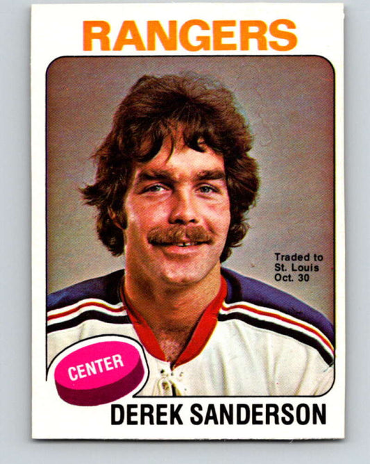 1975-76 O-Pee-Chee #73 Derek Sanderson  New York Rangers  V5493