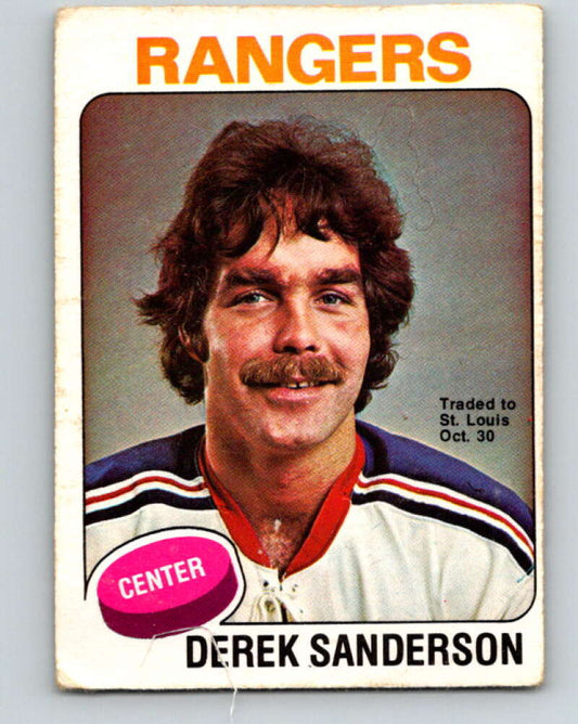 1975-76 O-Pee-Chee #73 Derek Sanderson  New York Rangers  V5494