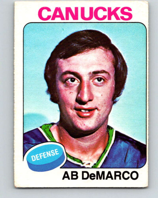 1975-76 O-Pee-Chee #78 Ab DeMarco  Vancouver Canucks  V5507