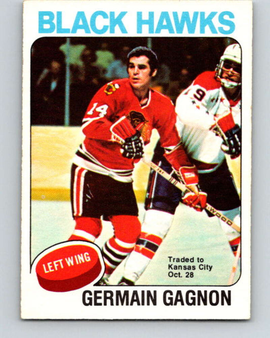 1975-76 O-Pee-Chee #101 Germain Gagnon UER  Kansas City Scouts  V5614