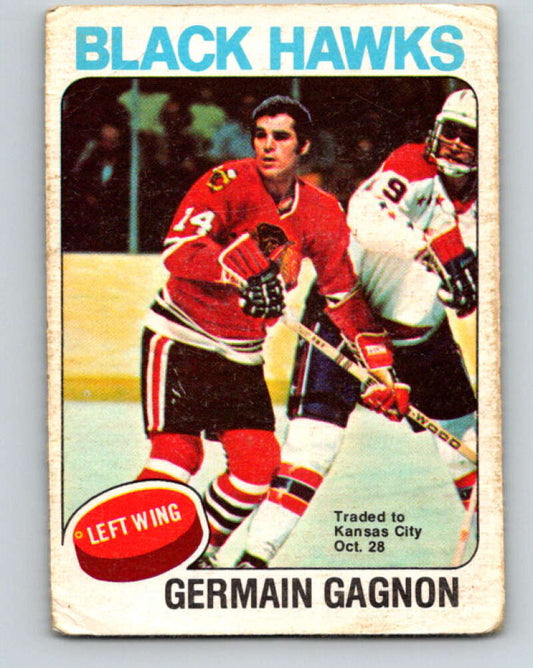 1975-76 O-Pee-Chee #101 Germain Gagnon UER  Kansas City Scouts  V5616