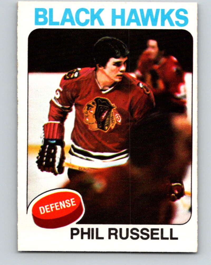 1975-76 O-Pee-Chee #102 Phil Russell  Chicago Blackhawks  V5617