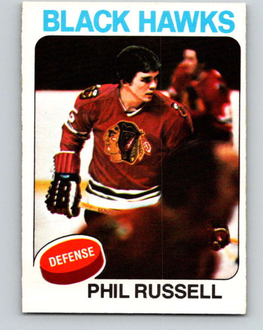 1975-76 O-Pee-Chee #102 Phil Russell  Chicago Blackhawks  V5617