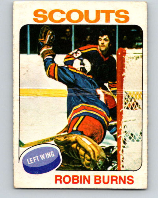 1975-76 O-Pee-Chee #104 Robin Burns  RC Rookie Kansas City Scouts  V5626