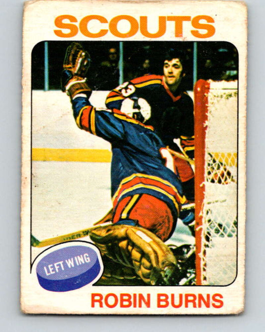 1975-76 O-Pee-Chee #104 Robin Burns  RC Rookie Kansas City Scouts  V5628