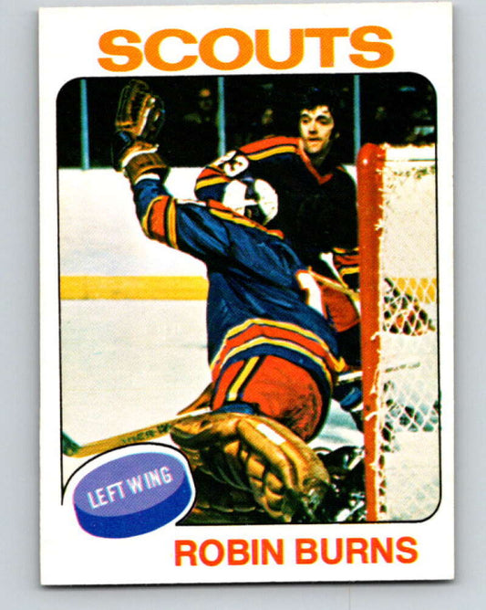1975-76 O-Pee-Chee #104 Robin Burns  RC Rookie Kansas City Scouts  V5629