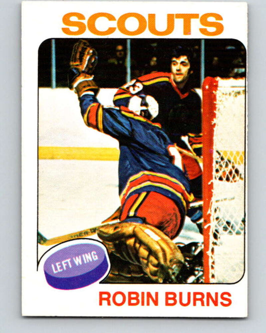 1975-76 O-Pee-Chee #104 Robin Burns  RC Rookie Kansas City Scouts  V5632