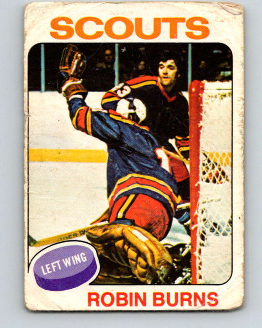 1975-76 O-Pee-Chee #104 Robin Burns  RC Rookie Kansas City Scouts  V5633
