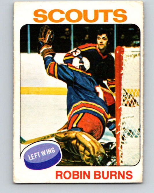 1975-76 O-Pee-Chee #104 Robin Burns  RC Rookie Kansas City Scouts  V5635