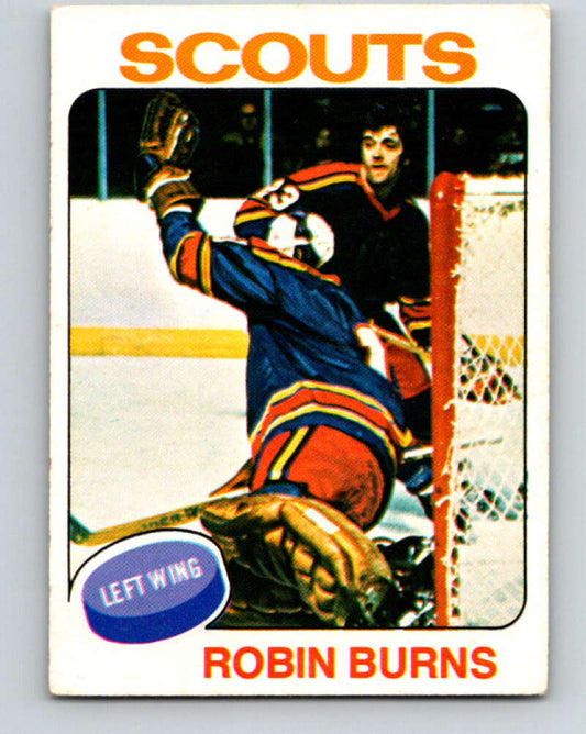 1975-76 O-Pee-Chee #104 Robin Burns  RC Rookie Kansas City Scouts  V5636