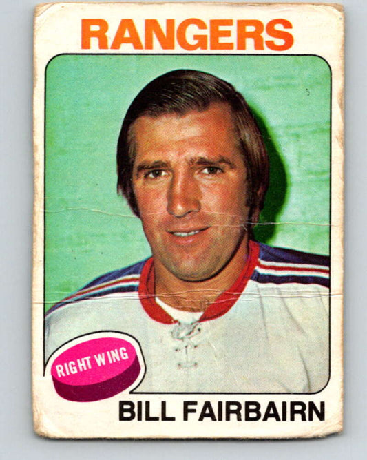 1975-76 O-Pee-Chee #109 Bill Fairbairn  New York Rangers  V5650