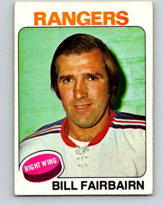 1975-76 O-Pee-Chee #109 Bill Fairbairn  New York Rangers  V5653