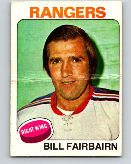 1975-76 O-Pee-Chee #109 Bill Fairbairn  New York Rangers  V5654