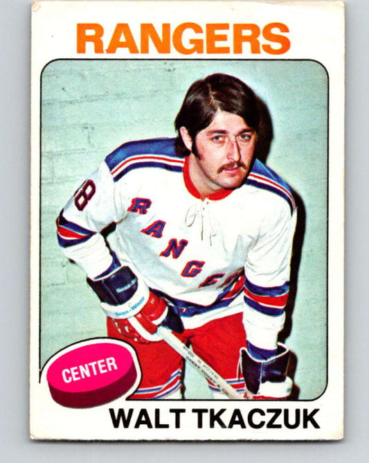 1975-76 O-Pee-Chee #128 Walt Tkaczuk  New York Rangers  V5733