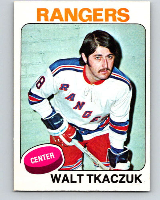 1975-76 O-Pee-Chee #128 Walt Tkaczuk  New York Rangers  V5734