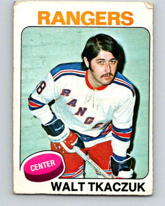 1975-76 O-Pee-Chee #128 Walt Tkaczuk  New York Rangers  V5736