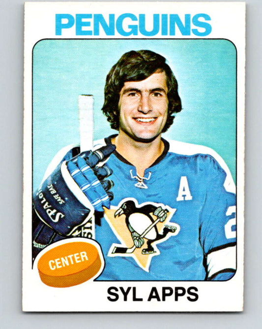 1975-76 O-Pee-Chee #130 Syl Apps Jr.  Pittsburgh Penguins  V5749