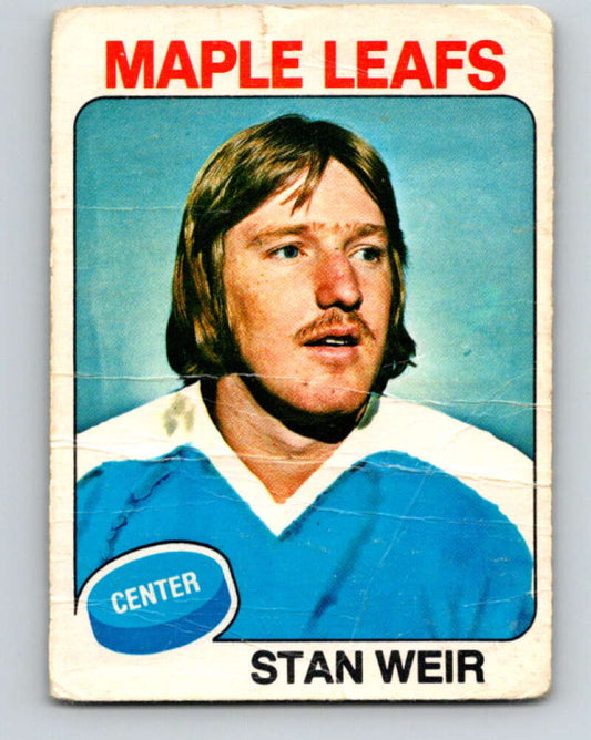 1975-76 O-Pee-Chee #132 Stan Weir  Toronto Maple Leafs  V5759