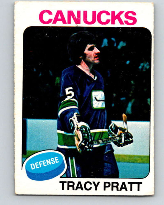 1975-76 O-Pee-Chee #133 Tracy Pratt  Vancouver Canucks  V5761