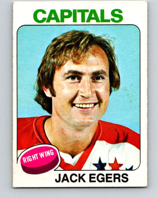 1975-76 O-Pee-Chee #134 Jack Egers  Washington Capitals  V5764