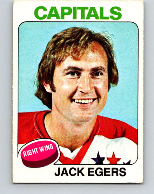 1975-76 O-Pee-Chee #134 Jack Egers  Washington Capitals  V5765
