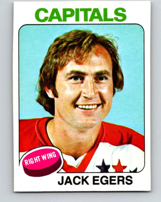1975-76 O-Pee-Chee #134 Jack Egers  Washington Capitals  V5766