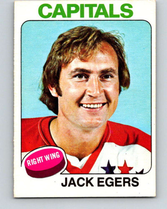 1975-76 O-Pee-Chee #134 Jack Egers  Washington Capitals  V5767