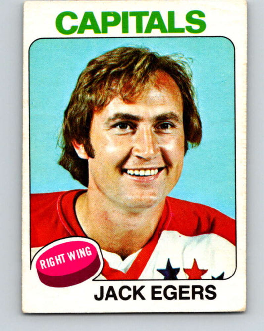 1975-76 O-Pee-Chee #134 Jack Egers  Washington Capitals  V5768