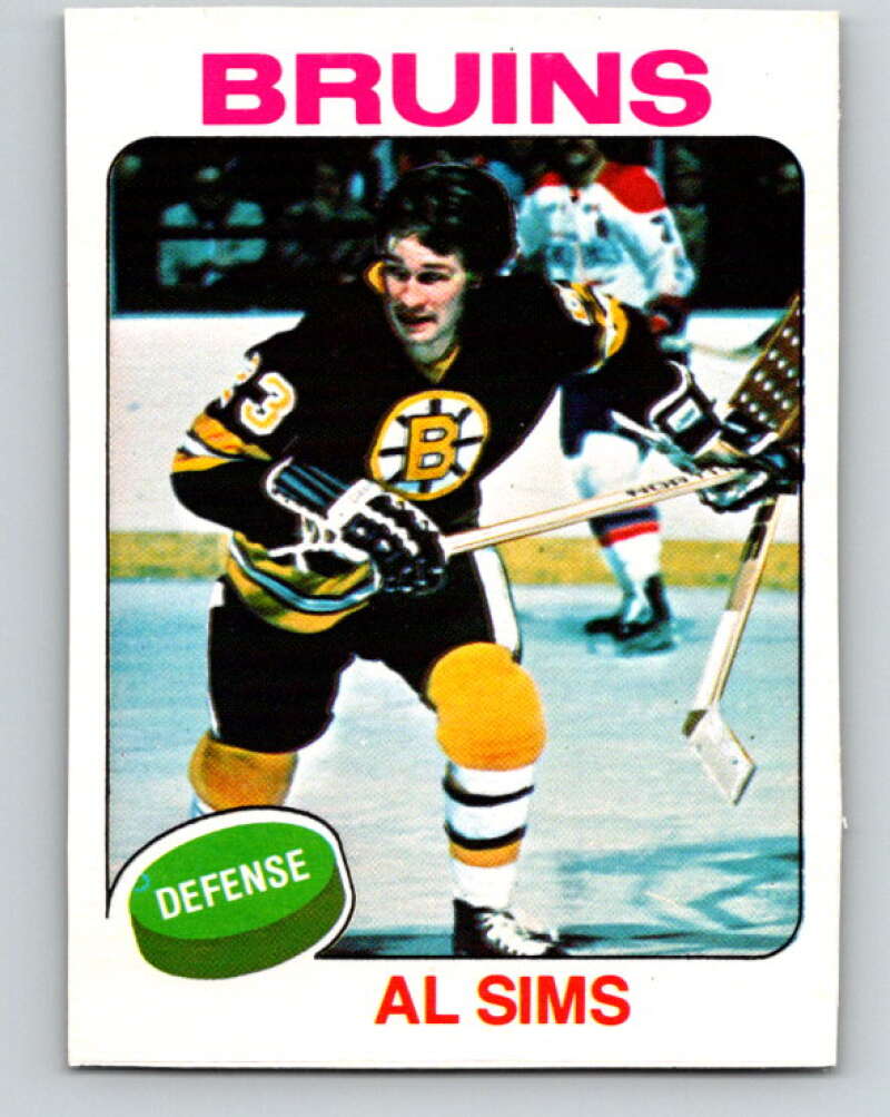 1975-76 O-Pee-Chee #136 Al Sims  Boston Bruins  V5777