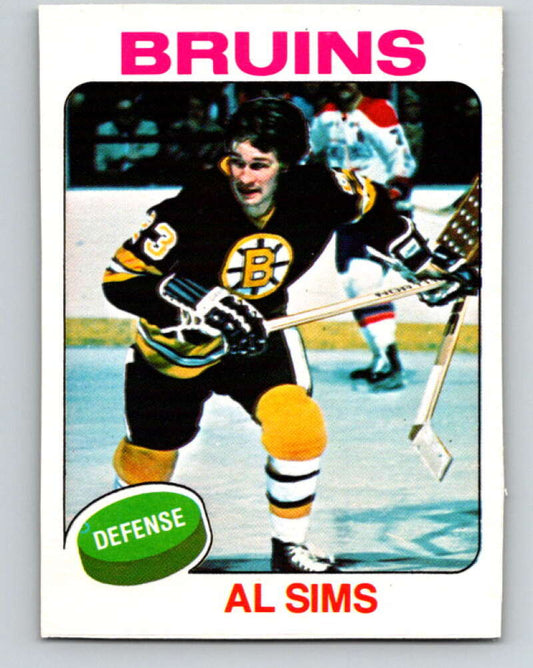 1975-76 O-Pee-Chee #136 Al Sims  Boston Bruins  V5777