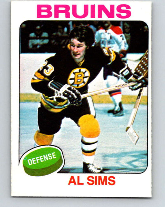 1975-76 O-Pee-Chee #136 Al Sims  Boston Bruins  V5778