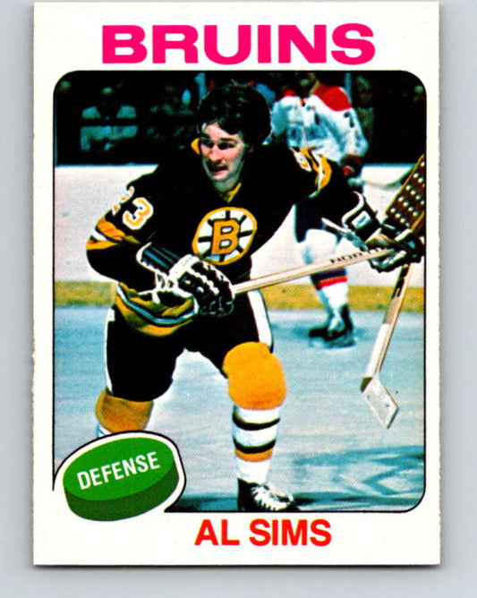 1975-76 O-Pee-Chee #136 Al Sims  Boston Bruins  V5779