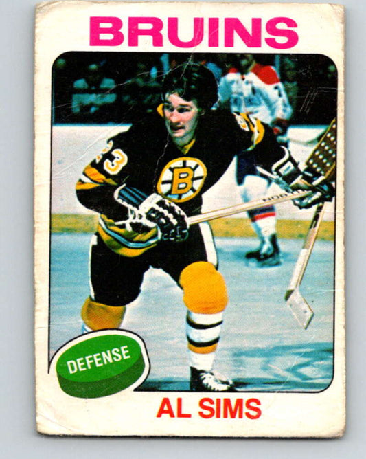 1975-76 O-Pee-Chee #136 Al Sims  Boston Bruins  V5780