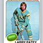 1975-76 O-Pee-Chee #137 Larry Patey  RC Rookie California Golden Seals  V5782