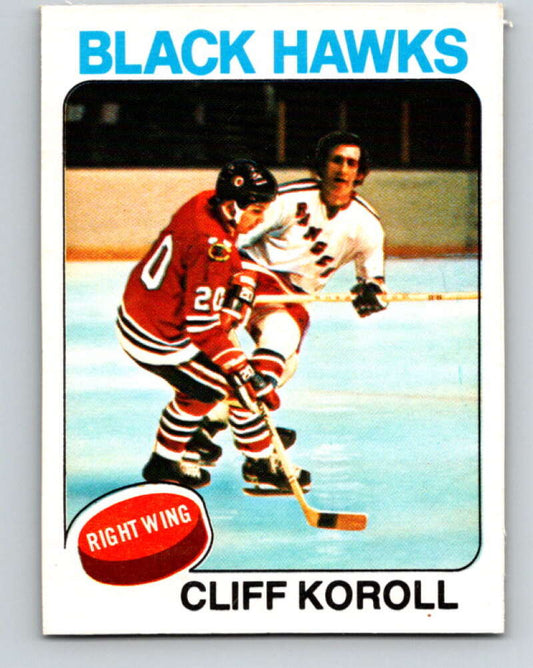 1975-76 O-Pee-Chee #139 Cliff Koroll  Chicago Blackhawks  V5786