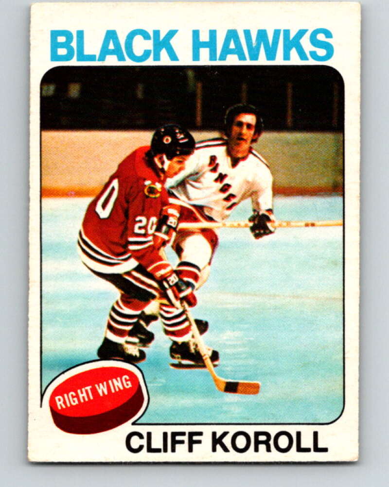 1975-76 O-Pee-Chee #139 Cliff Koroll  Chicago Blackhawks  V5787