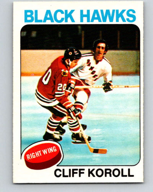 1975-76 O-Pee-Chee #139 Cliff Koroll  Chicago Blackhawks  V5788