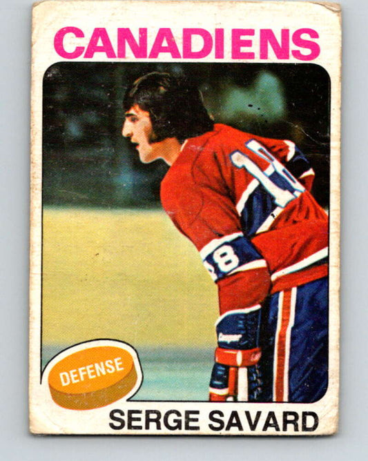 1975-76 O-Pee-Chee #144 Serge Savard  Montreal Canadiens  V5806