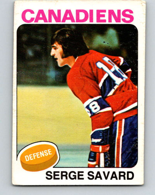 1975-76 O-Pee-Chee #144 Serge Savard  Montreal Canadiens  V5807