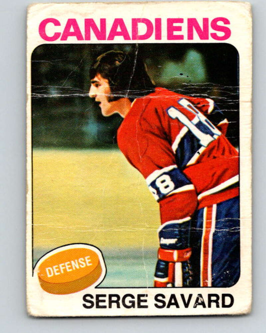 1975-76 O-Pee-Chee #144 Serge Savard  Montreal Canadiens  V5810