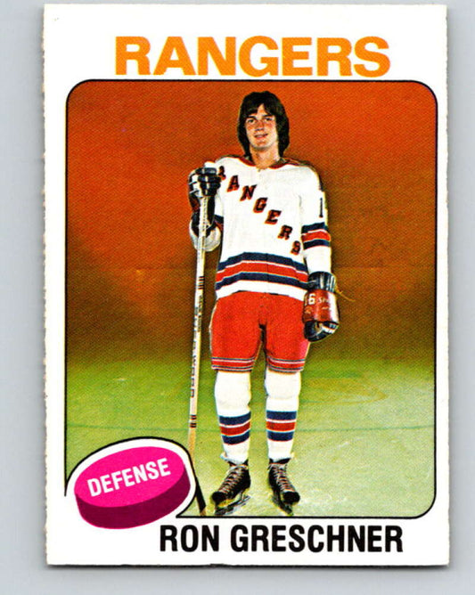 1975-76 O-Pee-Chee #146 Ron Greschner  RC Rookie New York Rangers  V5815