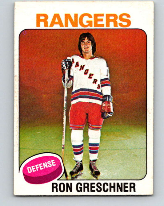 1975-76 O-Pee-Chee #146 Ron Greschner  RC Rookie New York Rangers  V5816
