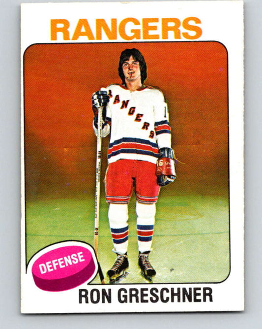 1975-76 O-Pee-Chee #146 Ron Greschner  RC Rookie New York Rangers  V5817