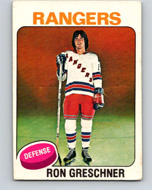 1975-76 O-Pee-Chee #146 Ron Greschner  RC Rookie New York Rangers  V5818