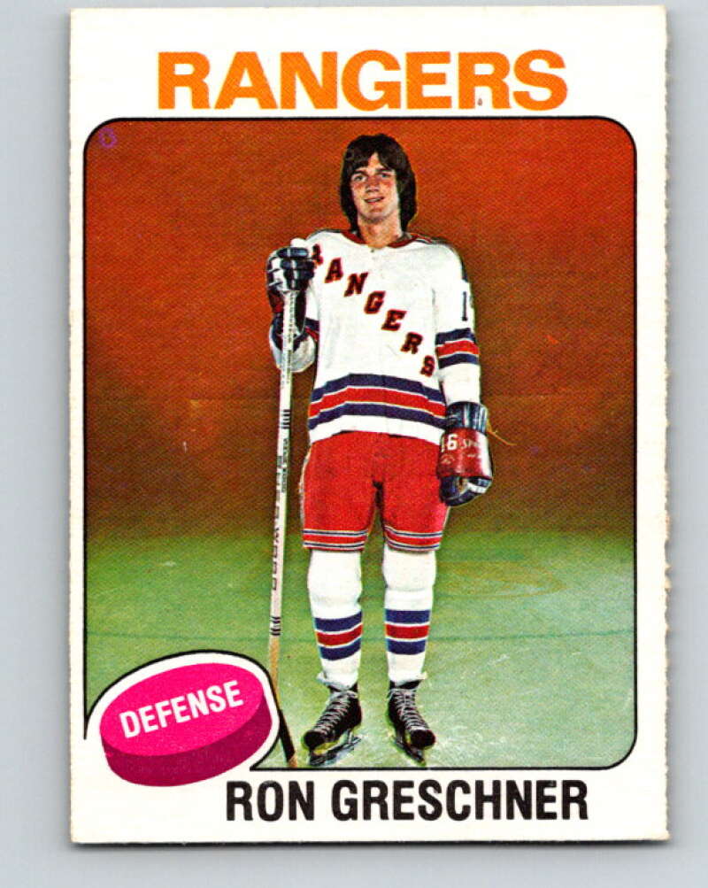 1975-76 O-Pee-Chee #146 Ron Greschner  RC Rookie New York Rangers  V5819