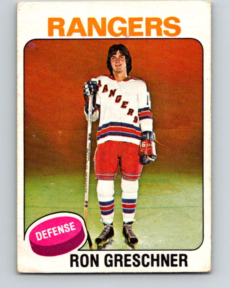 1975-76 O-Pee-Chee #146 Ron Greschner  RC Rookie New York Rangers  V5820