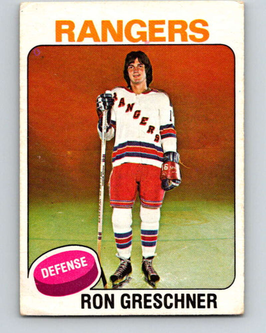 1975-76 O-Pee-Chee #146 Ron Greschner  RC Rookie New York Rangers  V5820
